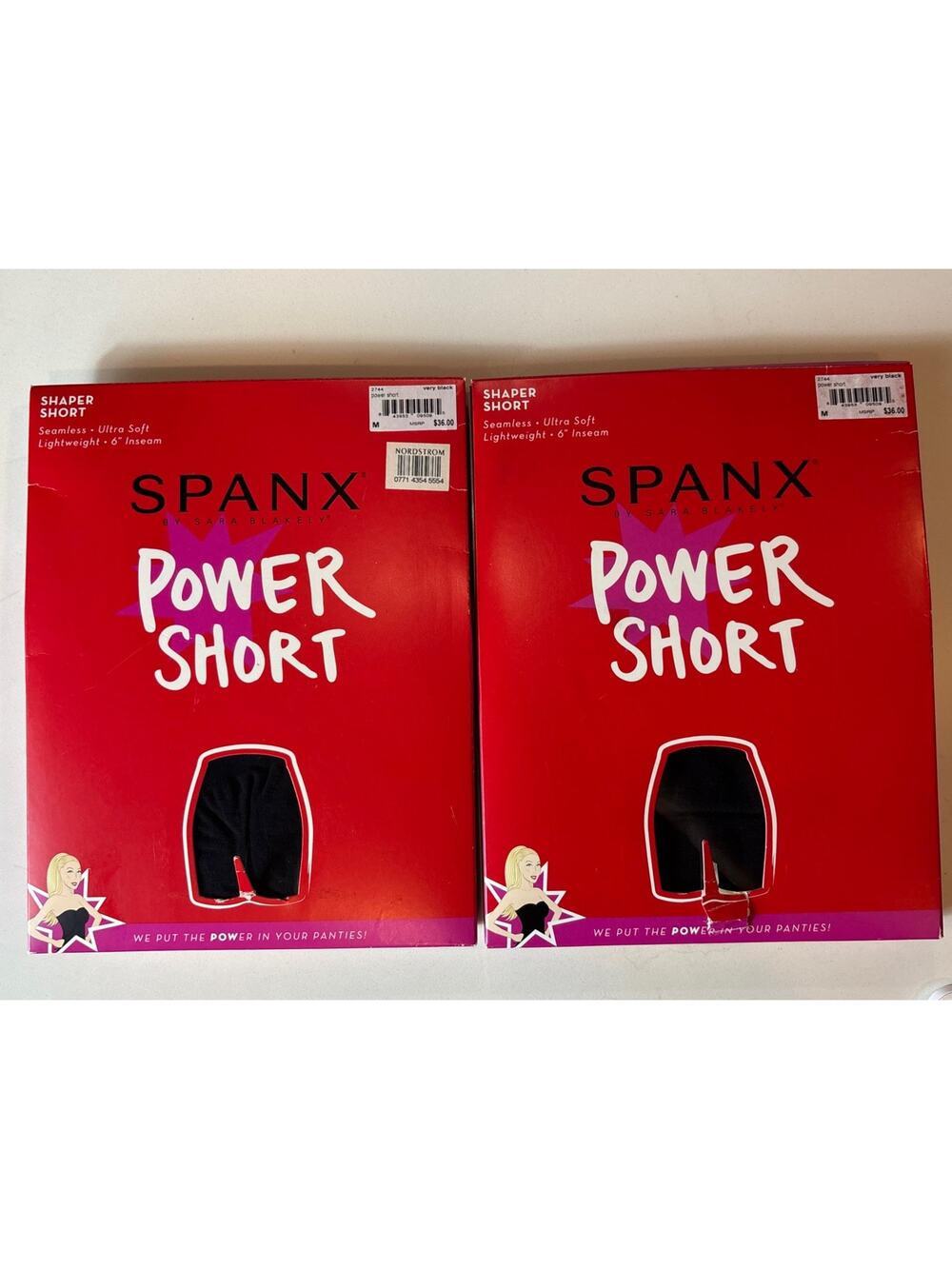 Spanx Women's Sz M Power Shorts Seamless Shaper Short Black 6" Lot Of 2 NIB